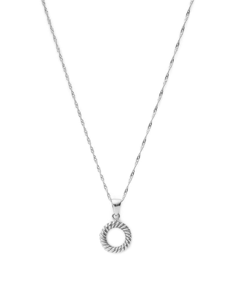 Bold Twist Hoop Charm - Silver