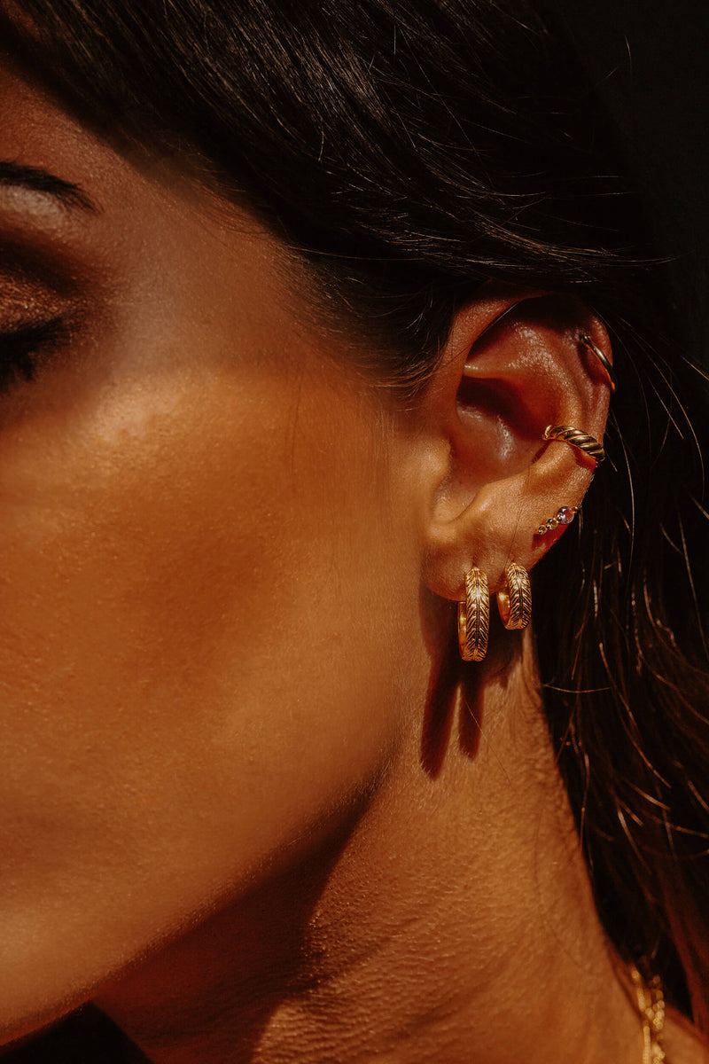 Dew Drops Studs Earrings - Gold