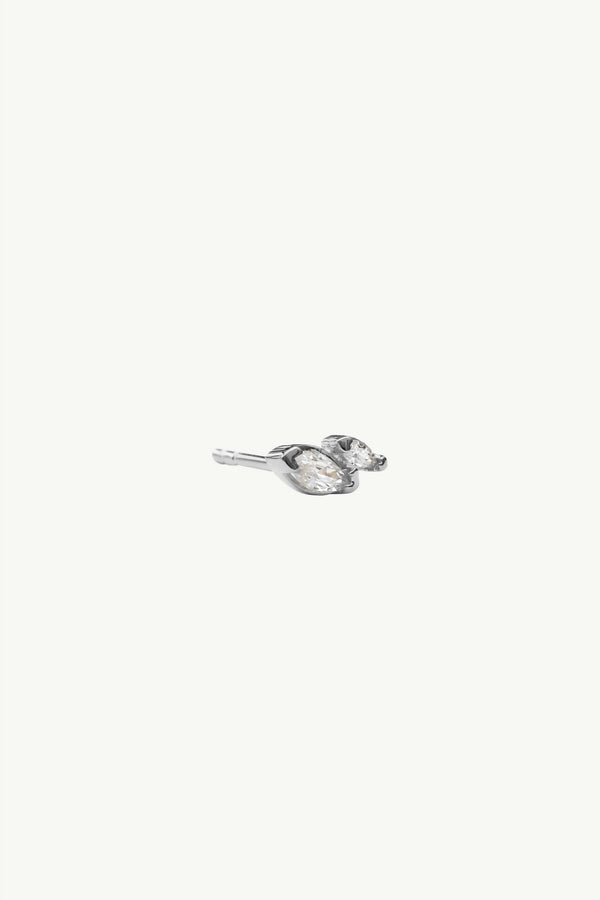 Marquise Stud Earring - Silver