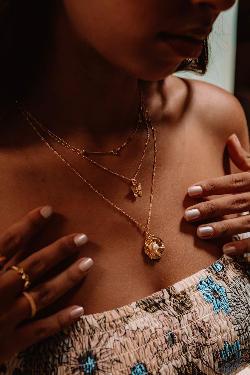 Butterfly Pendant - Gold