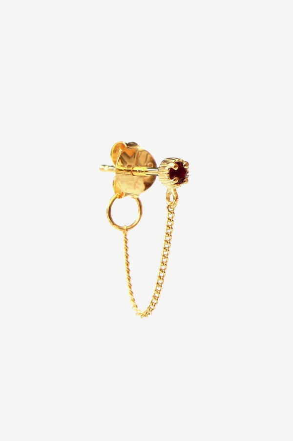 Birthstone Earring - January Garnet