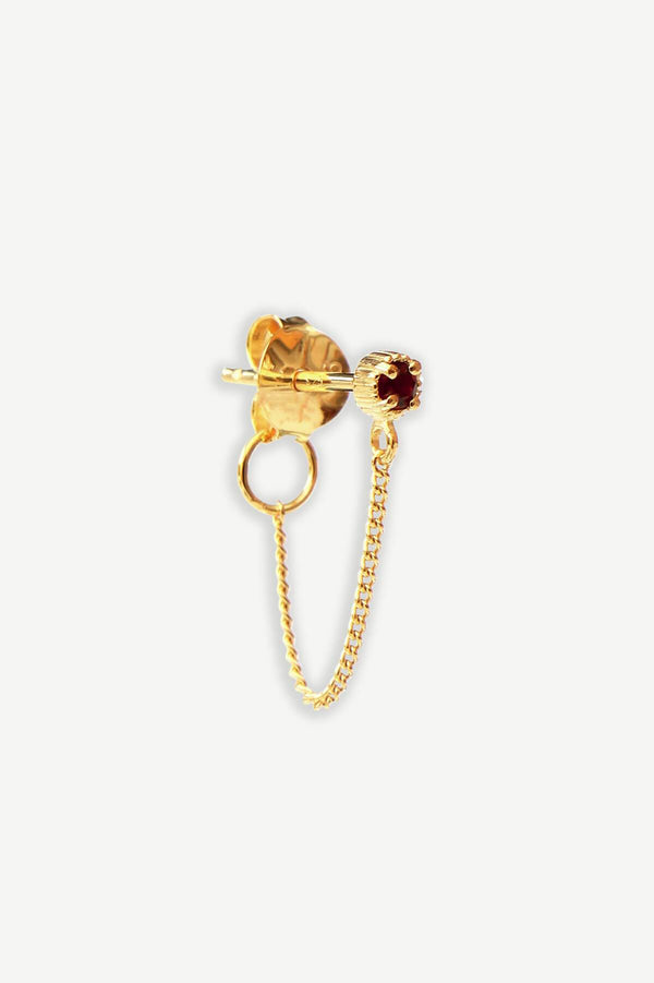 Birthstone Earring - July Ruby