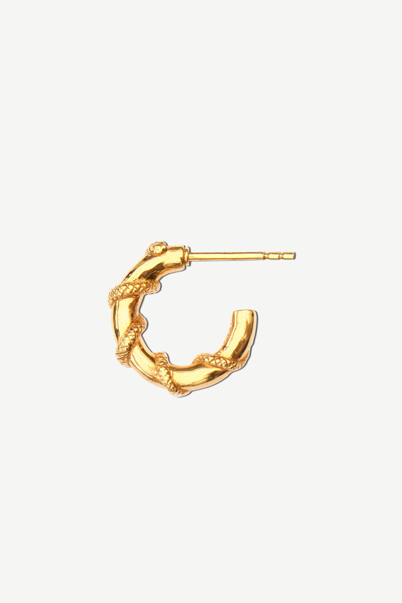 Serpent Twist Hoop Earring - Gold