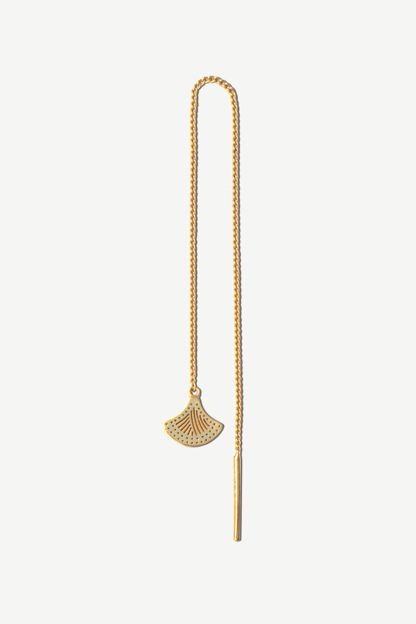 Fan Chain Earring - Gold