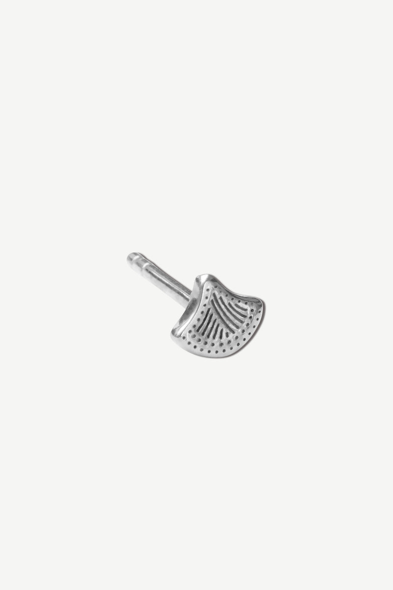 Fan Stud Earring - Silver