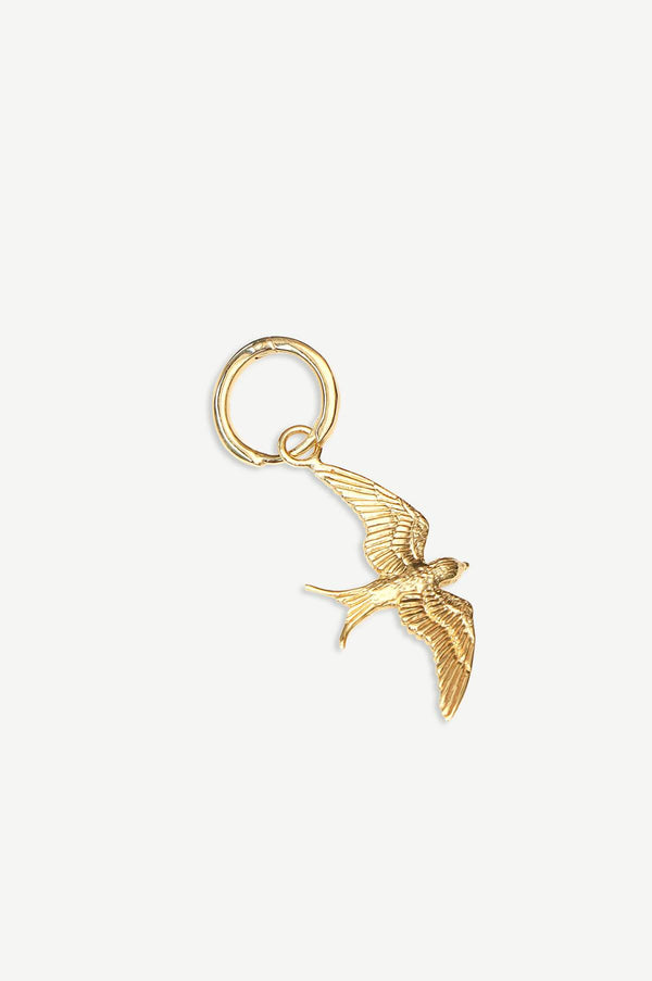 Lovebird Hoop Oorbel 1 stuk - Goud