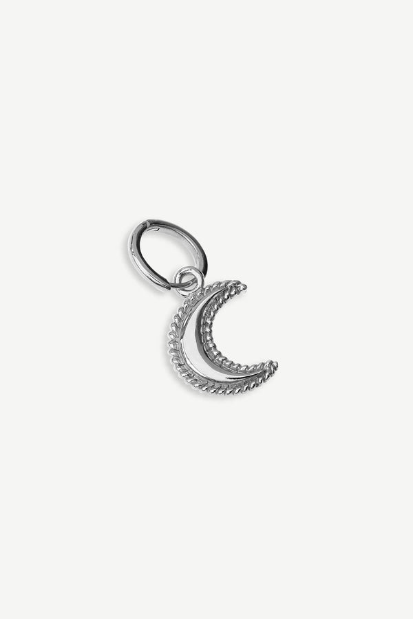 Crescent Moon Hoop Earring 1 piece - Silver