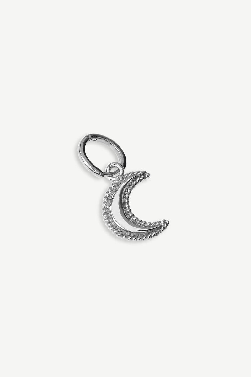 Crescent Moon Hoop Oorbel 1 stuk - Zilver