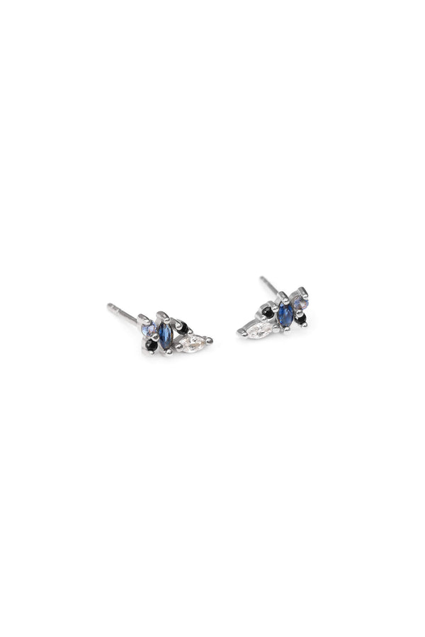 Mini Climber Studs Earrings - Silver