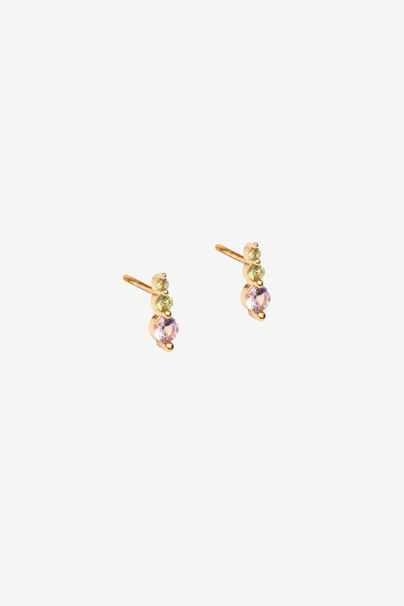 Dew Drops Studs Earrings - Gold