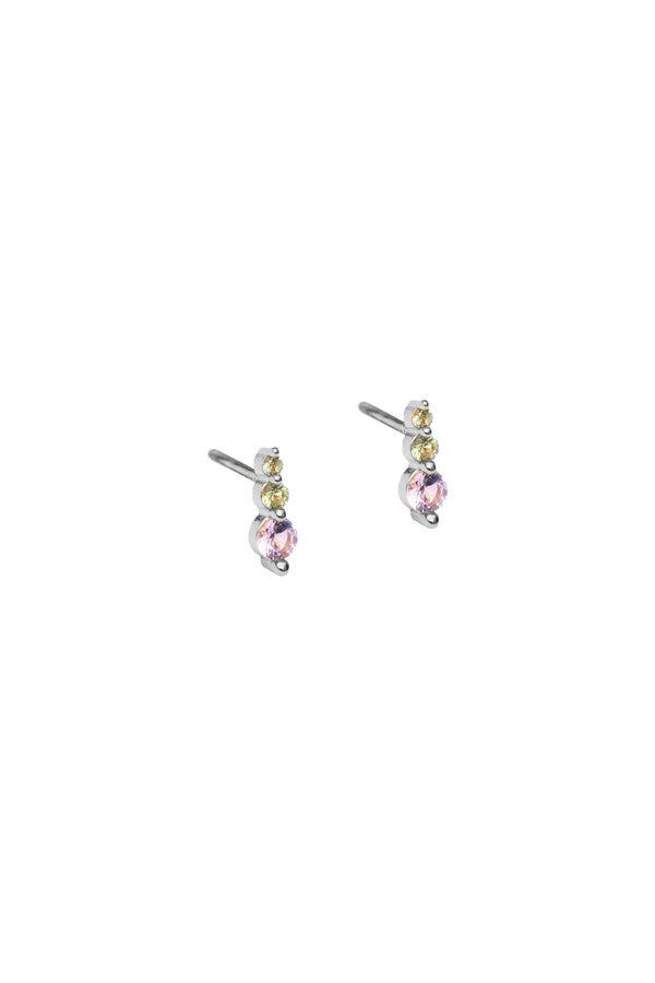 Dew Drops Studs Earrings - Silver
