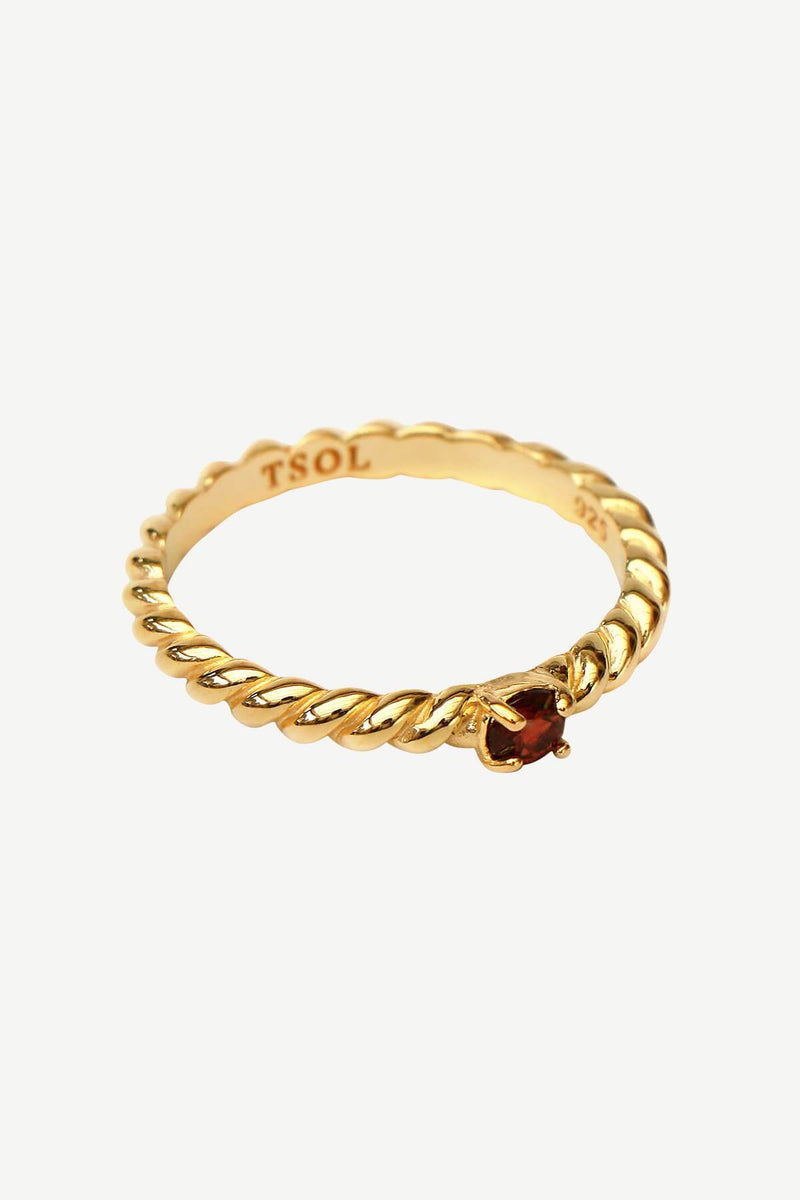 Birthstone Ring - January Garnet