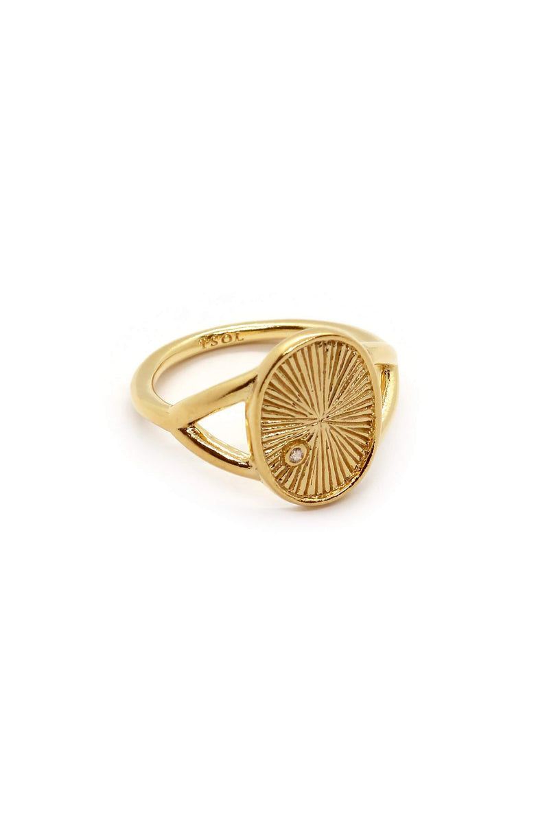 Shine Signet Ring - Gold