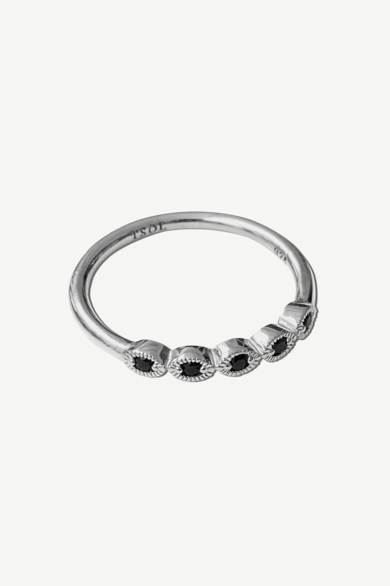 Evil eye outlet ring silver