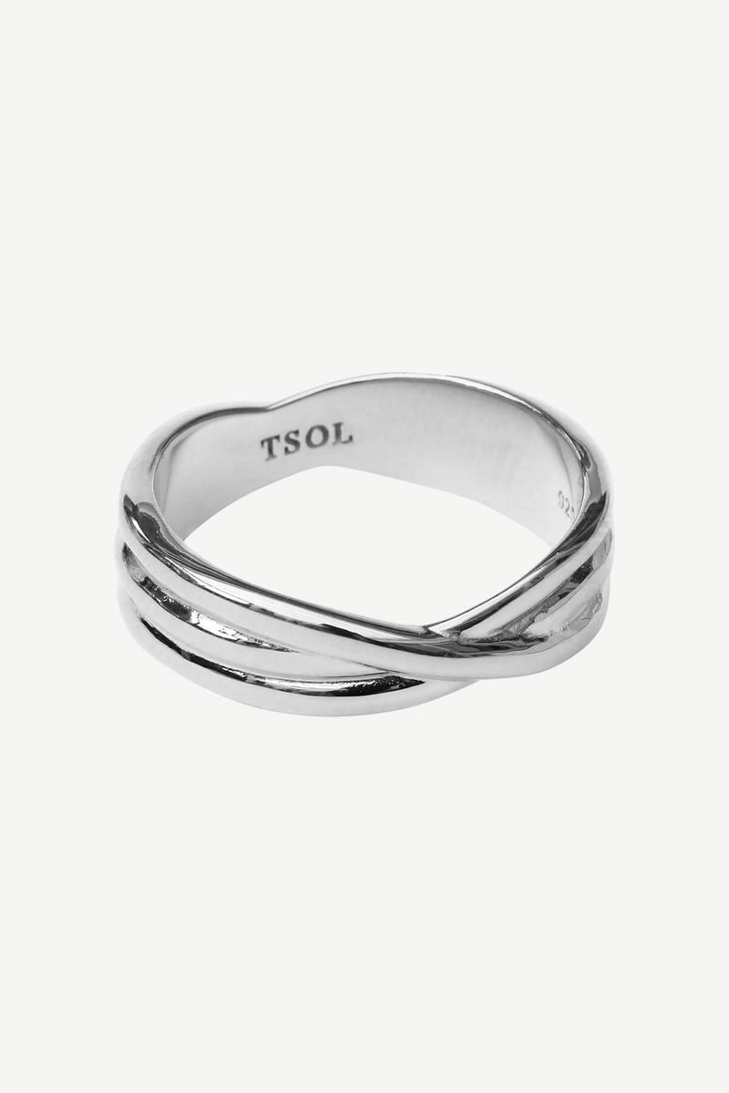 Crossed Ring - Zilver