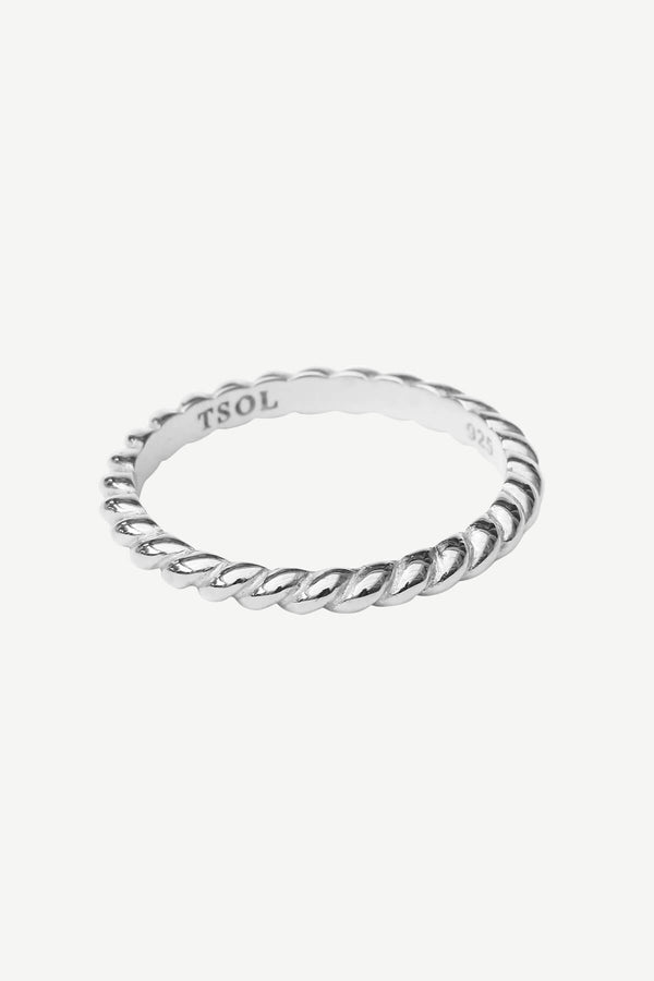 Classic Twist Staple Ring - Zilver