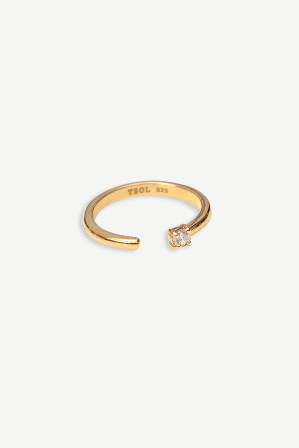 Stardust White Ring - Goud