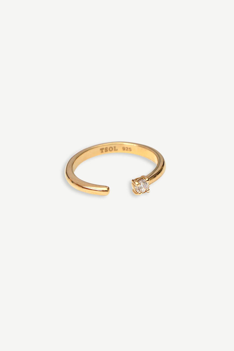Stardust White Ring - Goud
