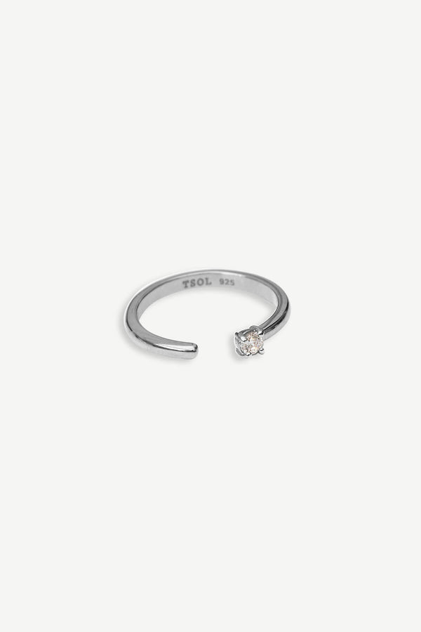 Stardust White Ring - Zilver