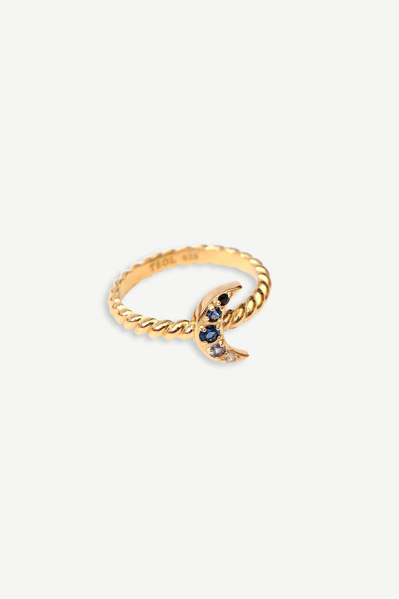 Crescent Moon Ring - Gold