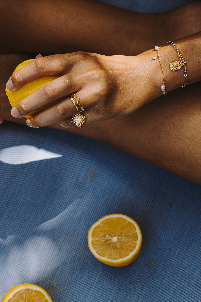 ringen + armbandjes citroen