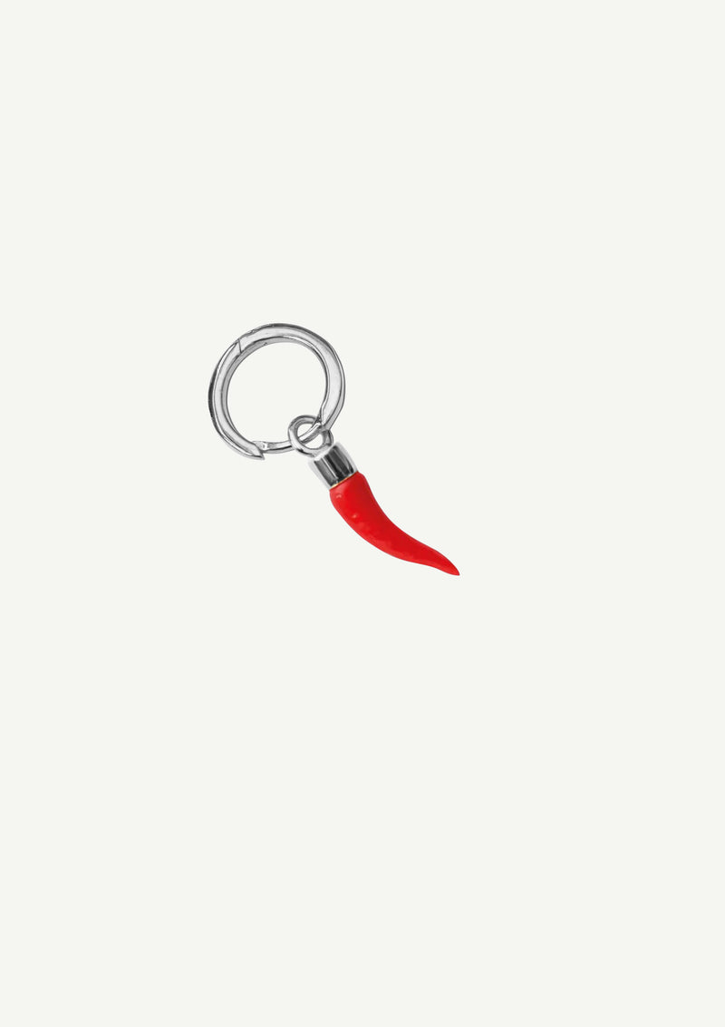 Small Spicy Chili Hoop Oorbel - Zilver