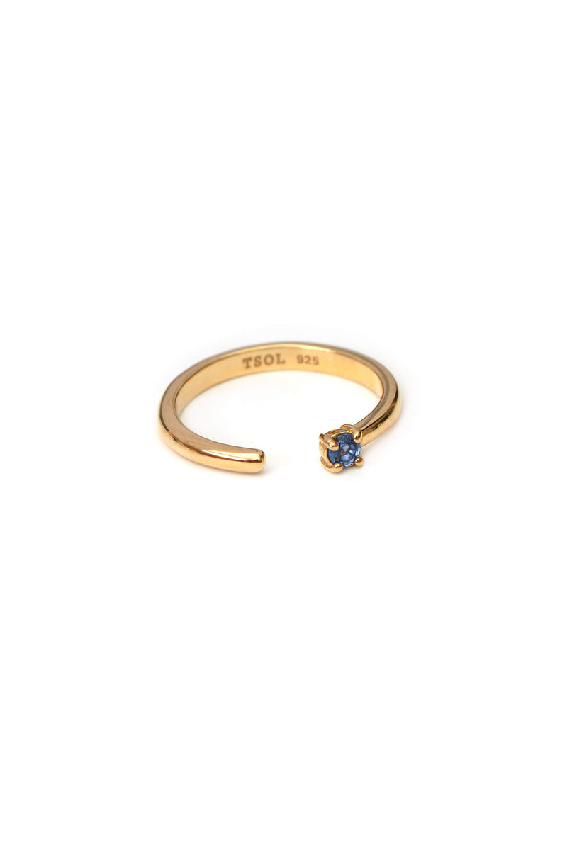 Stardust Sapphire Blue Ring - Goud
