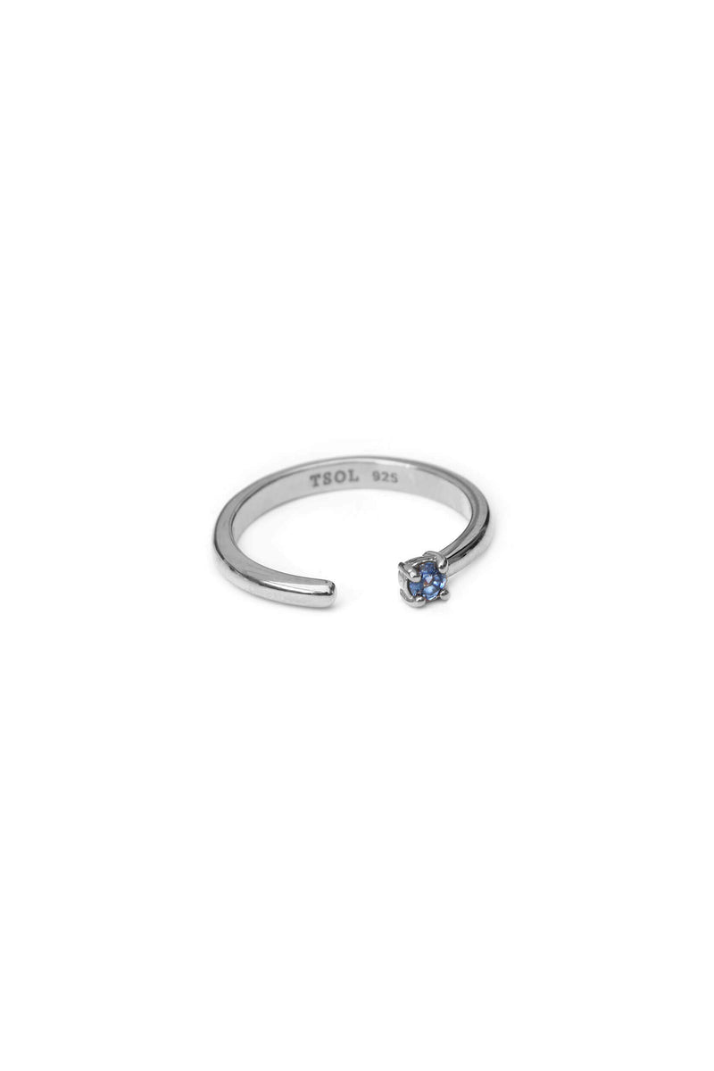 Stardust Sapphire Blue Ring - Silver