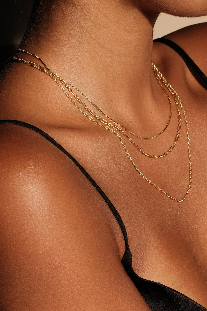 Box Base Chain 45 cm Necklace - Gold