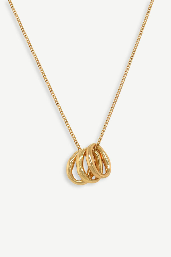 Three Is A Charm Ketting - Goud