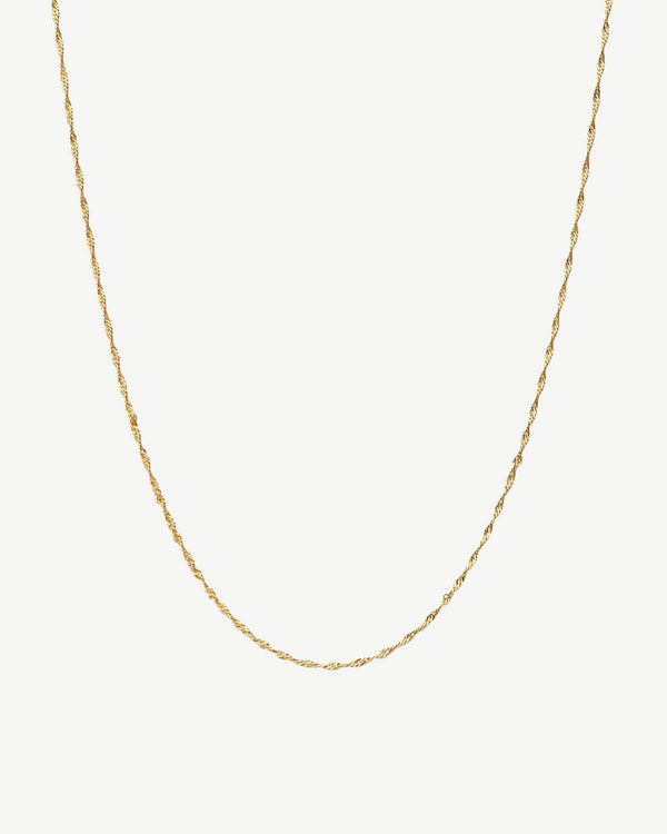 Twisted Base Chain Ketting 45 cm - Goud